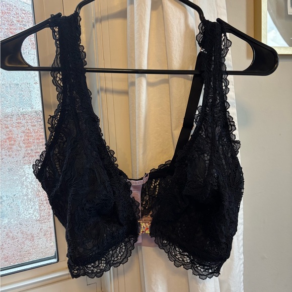 Savage X Fenty Black Lace Front Closing Bralette 1X NWT with rhinestone clasp - Picture 1 of 5
